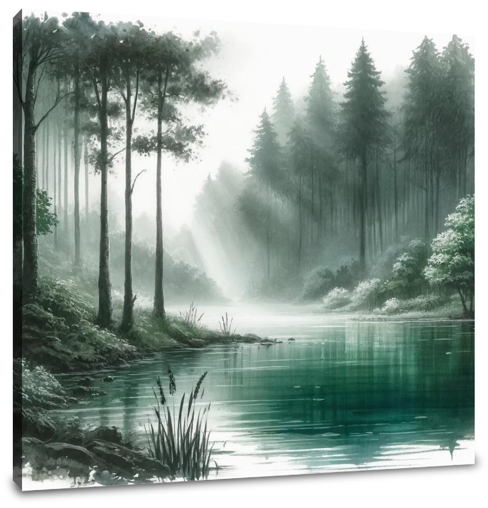 Forest Lake Tranquility Canvas