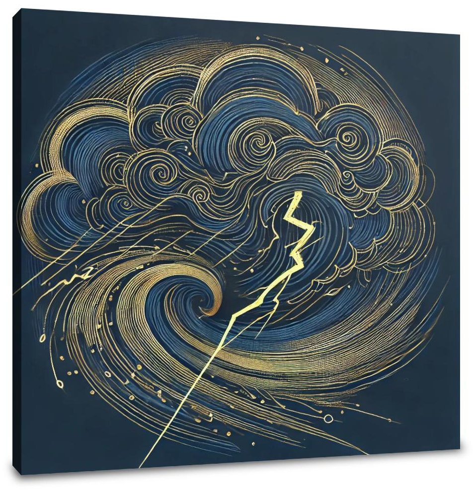 Golden Storm Canvas