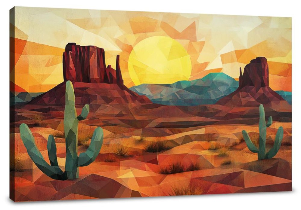 Geometric Wild West Canvas