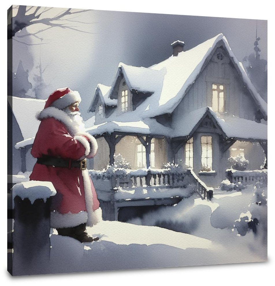 Sombre Santa's Silent Night Canvas