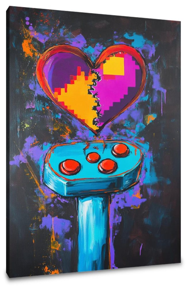 Joystick Heartbreak Canvas