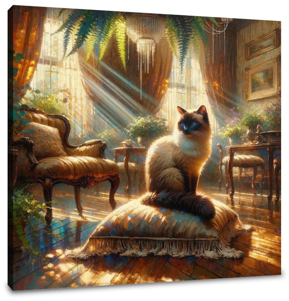 Siamese Solitude Canvas