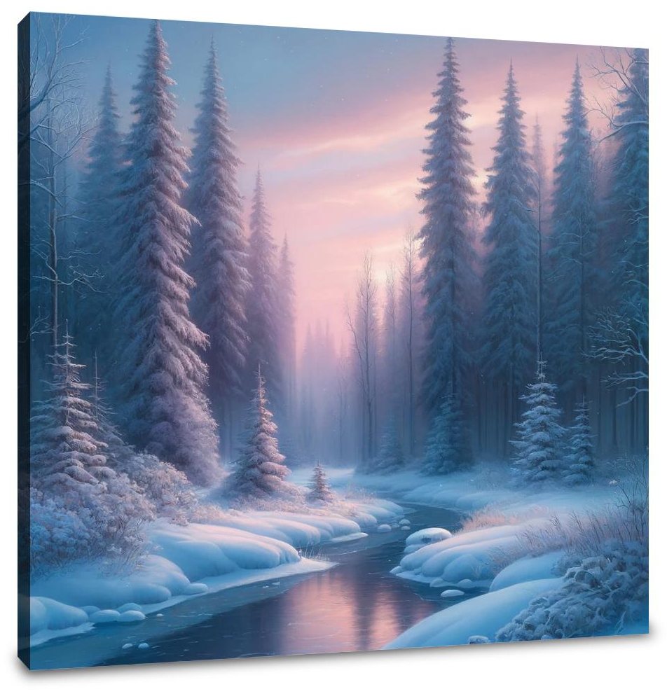 Winter Twilight Serenity Canvas