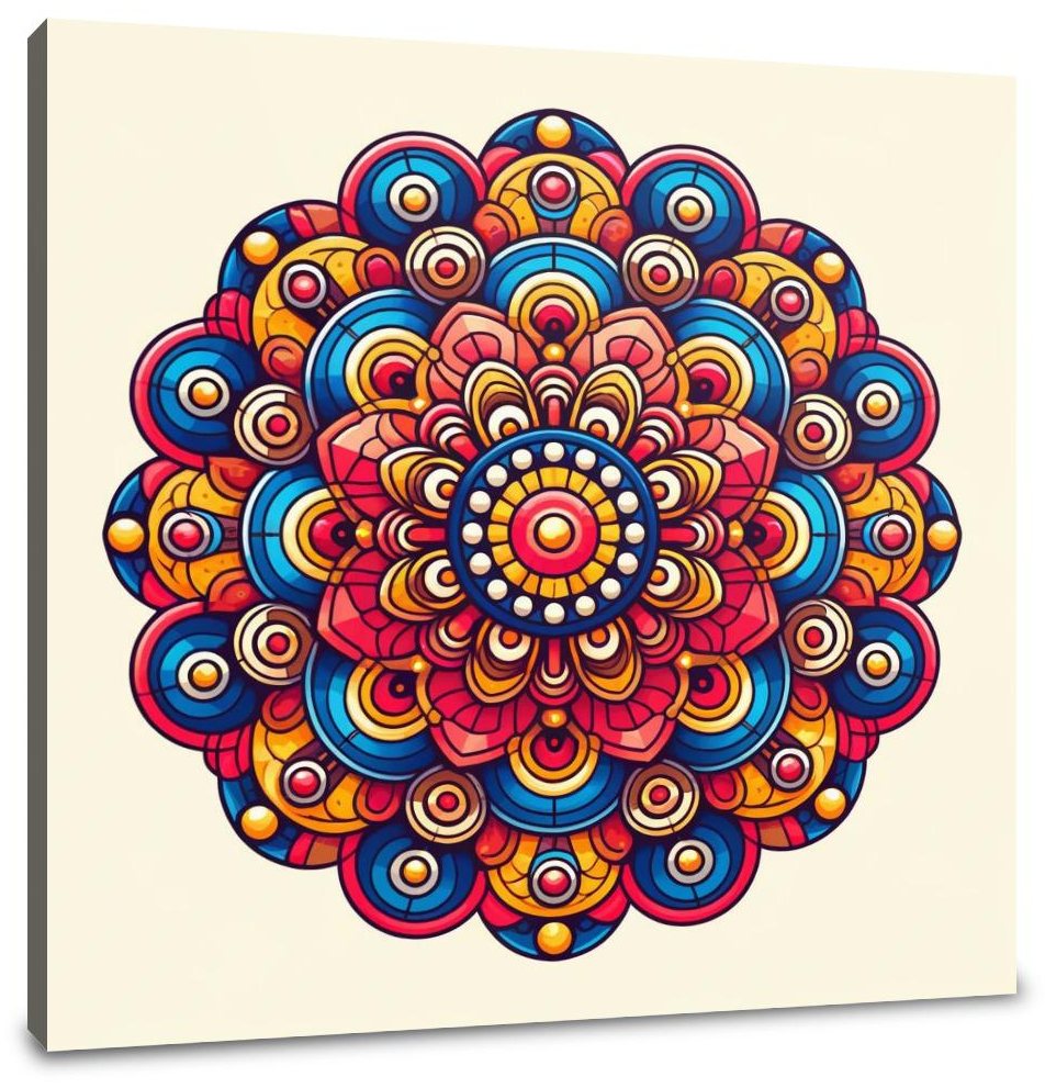 Vivid Symmetry Canvas