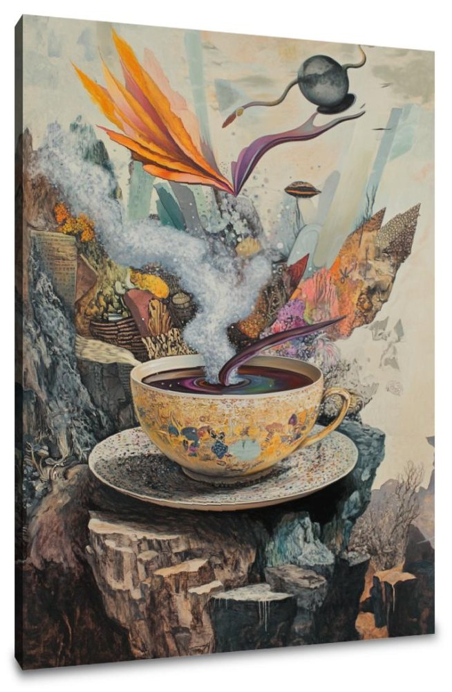 Absurd Teacup Dream Canvas