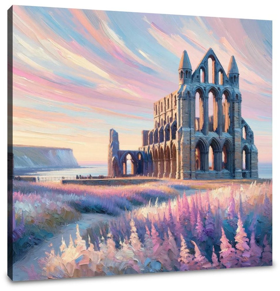 Whitby Abbey Sunrise Canvas