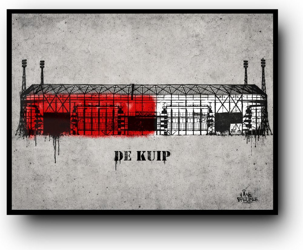 De Kuip stencil art