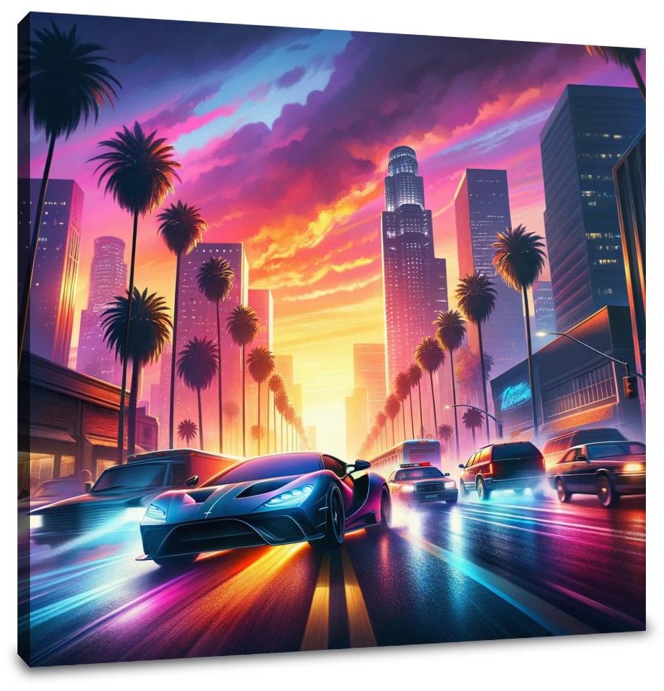 Sunset Boulevard Escape Canvas