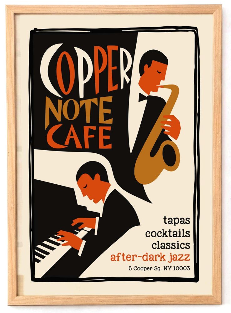 Copper Note Cafe Jazz Poster Print