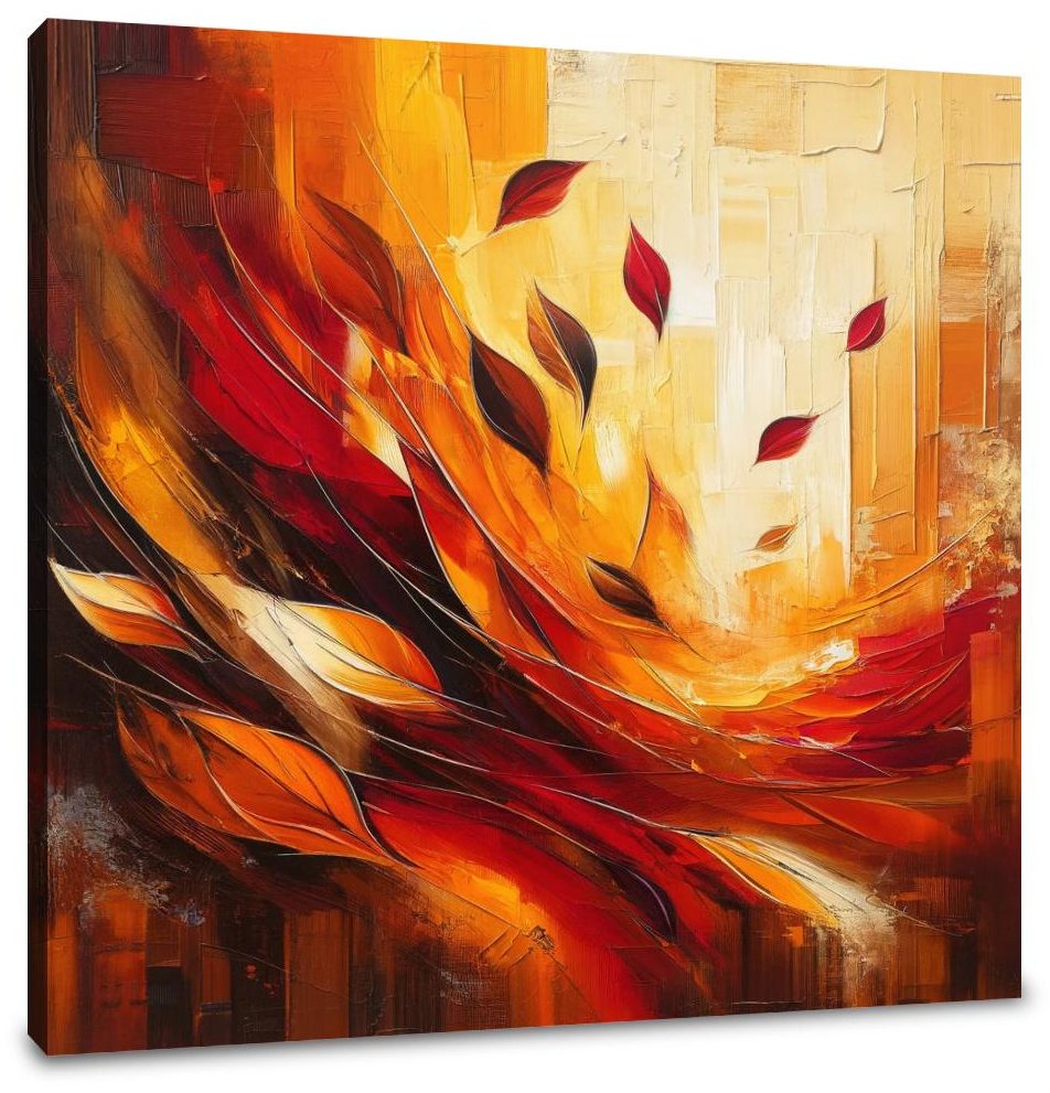 Autumn Embrace Abstract Canvas