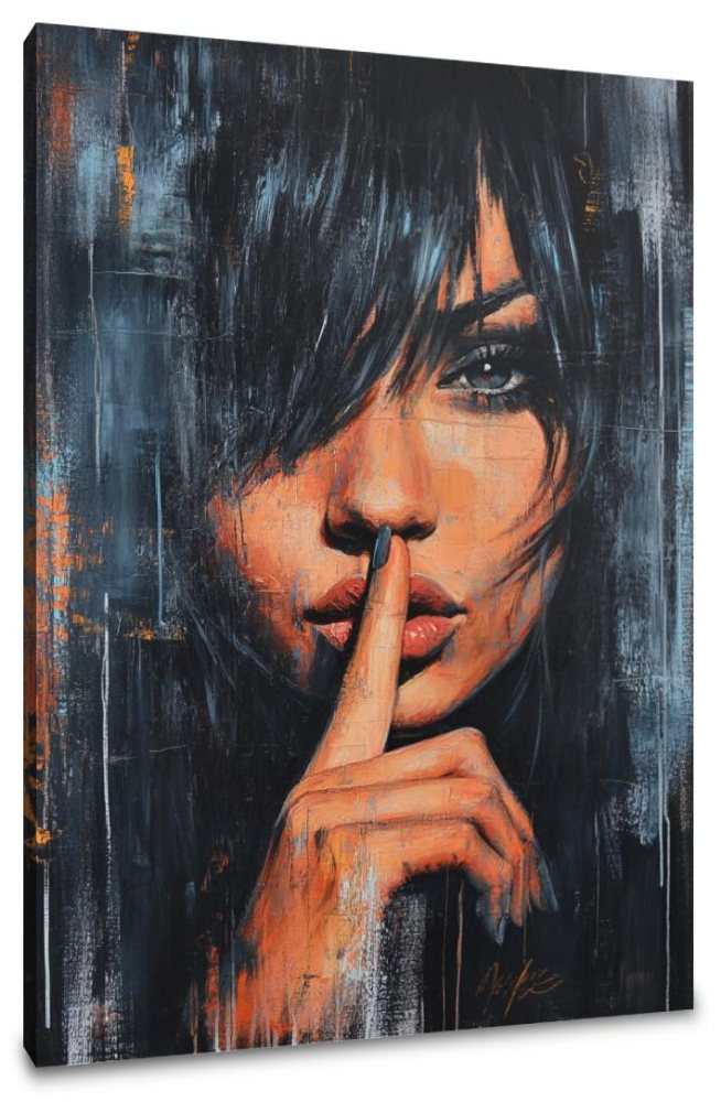 Enigmatic Shush Canvas