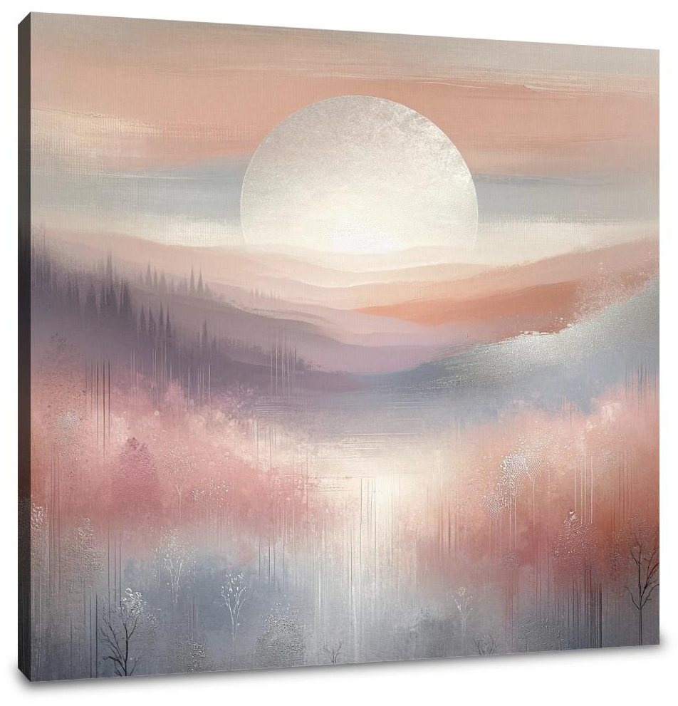 Dawn's Silver Mist Canvas
