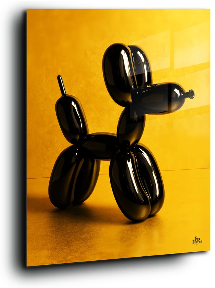 Black statue balloondog