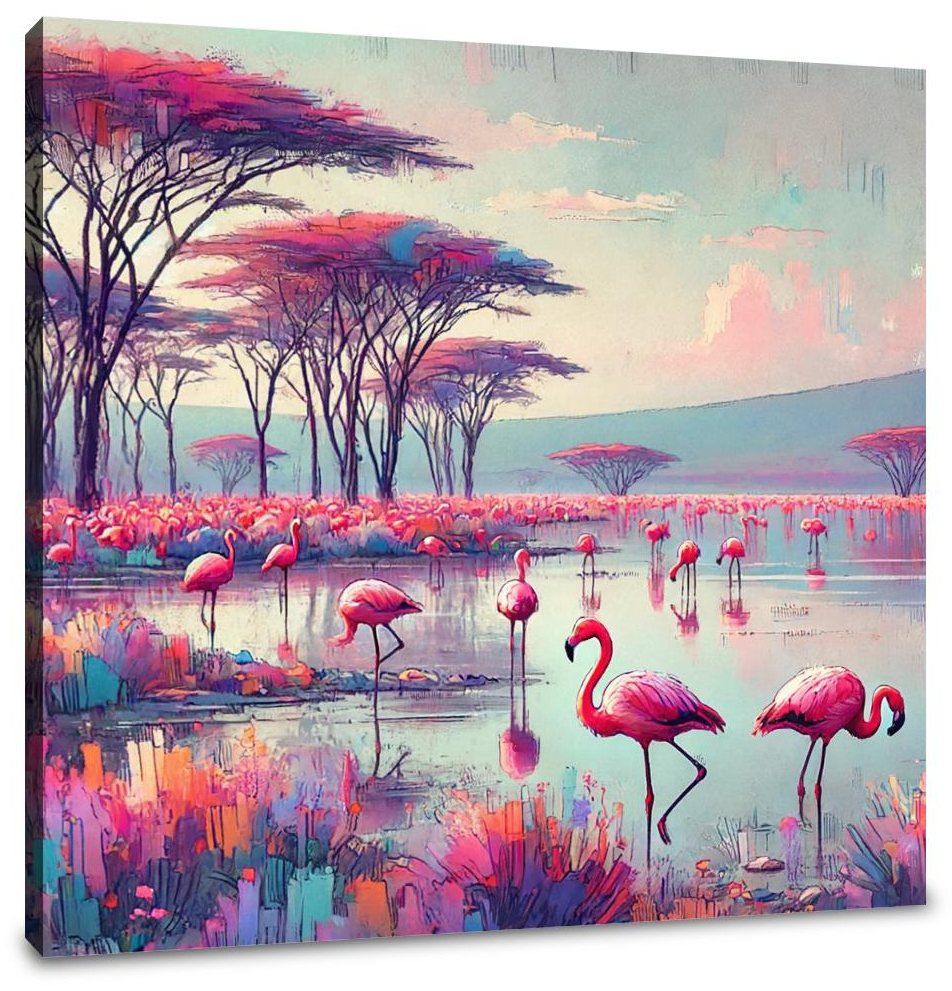 Flamingo Paradise Canvas