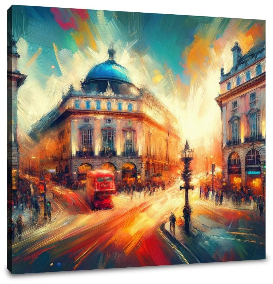 Vibrant London: Piccadilly Pulse Canvas
