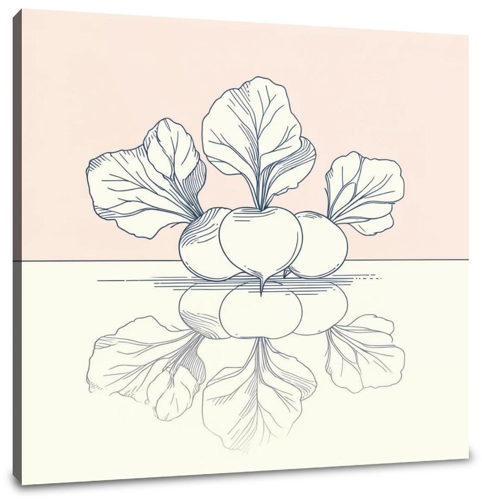 Serene Radish Reflections Canvas