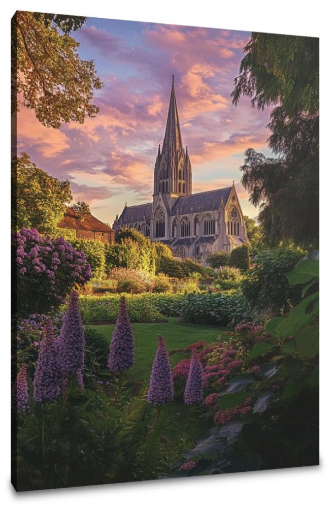 Salisbury Cathedral Twilight Canvas