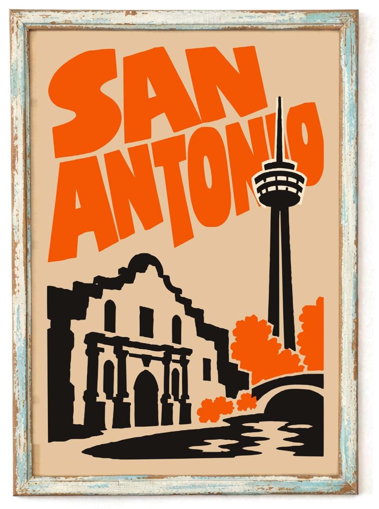San Antonio Travel Poster Print