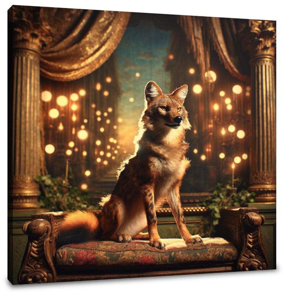 Regal Dhole Twilight Throne Canvas