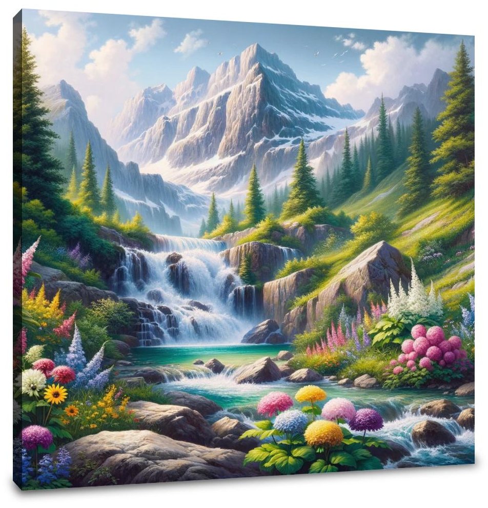 Spring Cascade Canvas