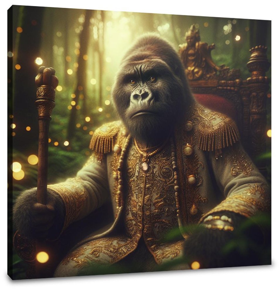 Majestic Gorilla Royalty Canvas