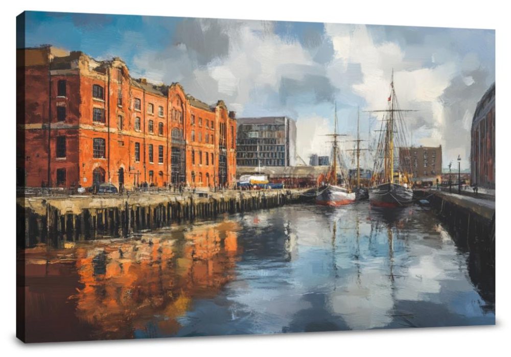 Liverpool Port Reflections Canvas