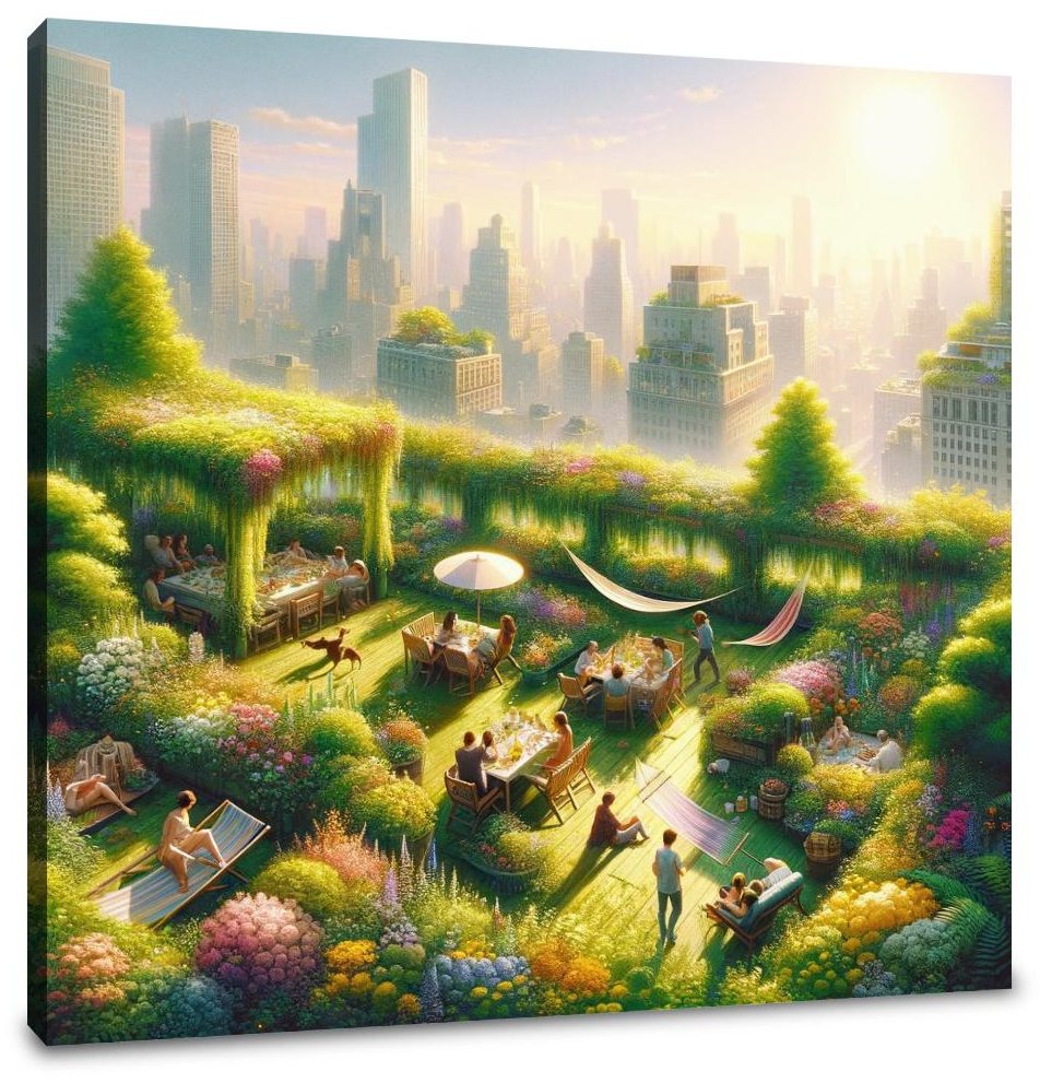 Summer Urban Oasis Canvas