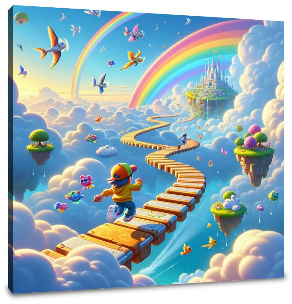 Sky-High Antics Canvas
