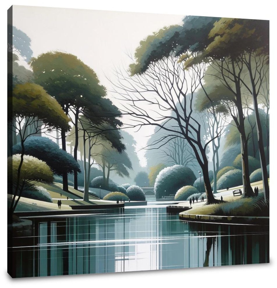 Newcastle Jesmond Dene Minimalist Calm Canvas