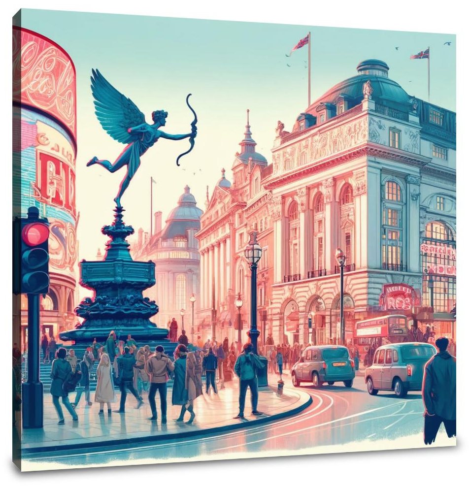 Piccadilly Circus Vibrance Canvas