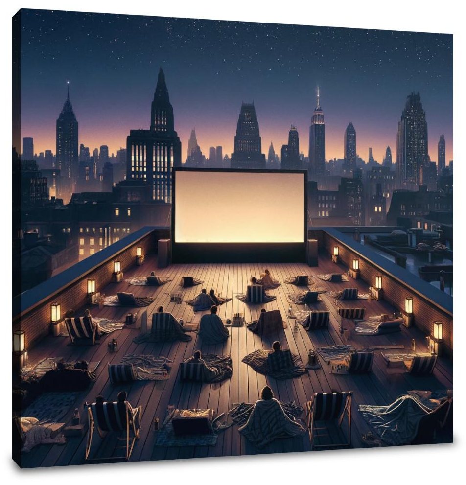 Rooftop Cinema Summer Nights Canvas