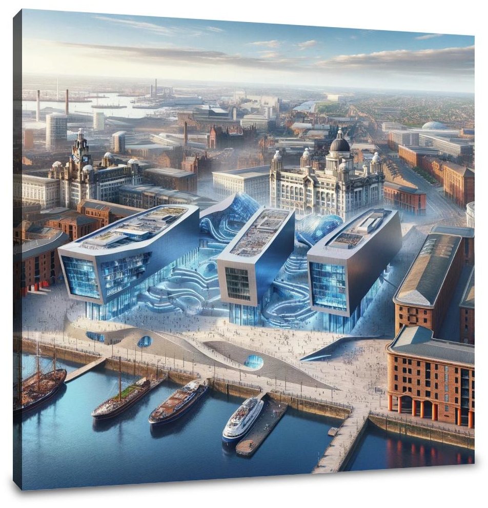 Panoramic Liverpool Canvas