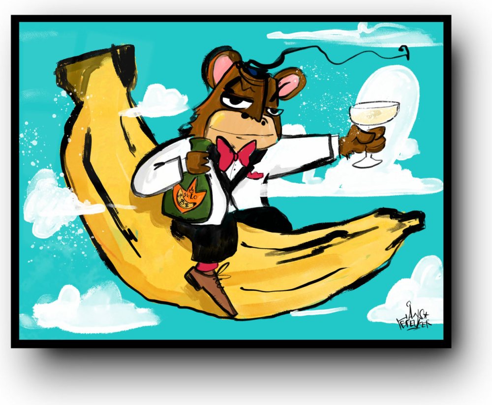 Banana in the sky