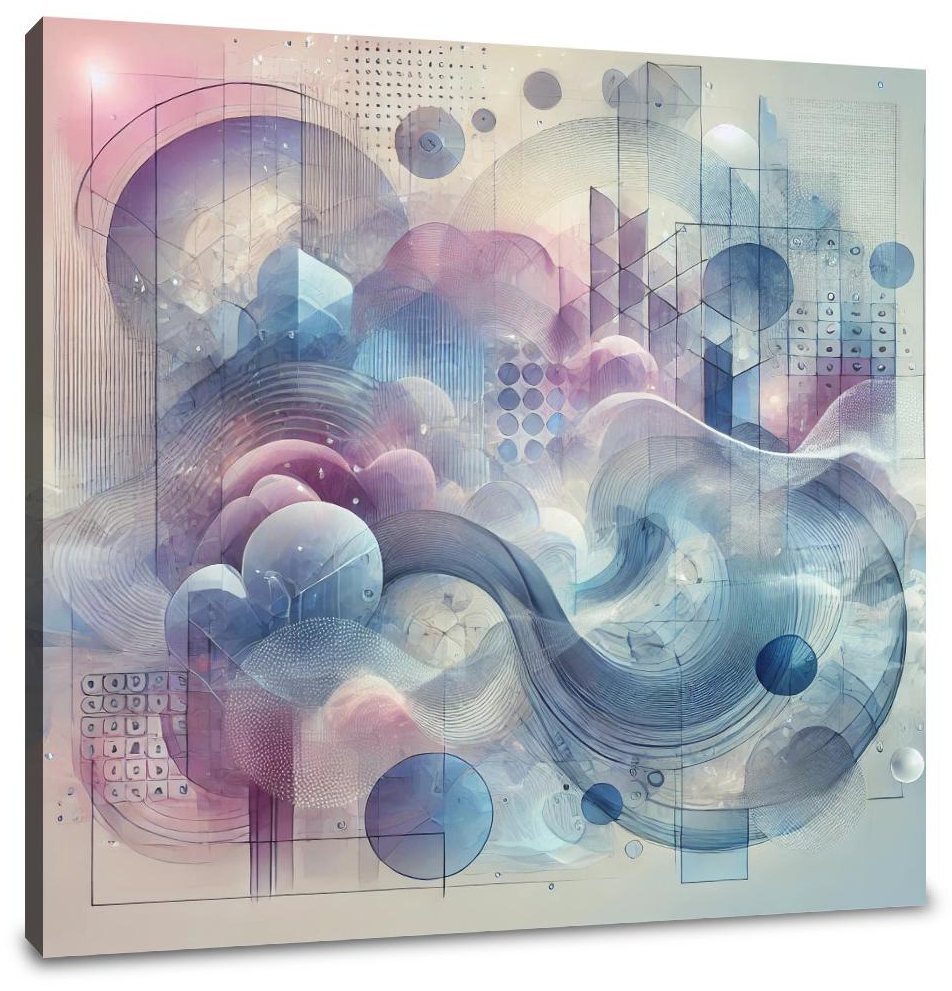 Dreamscape Layered Forms Canvas