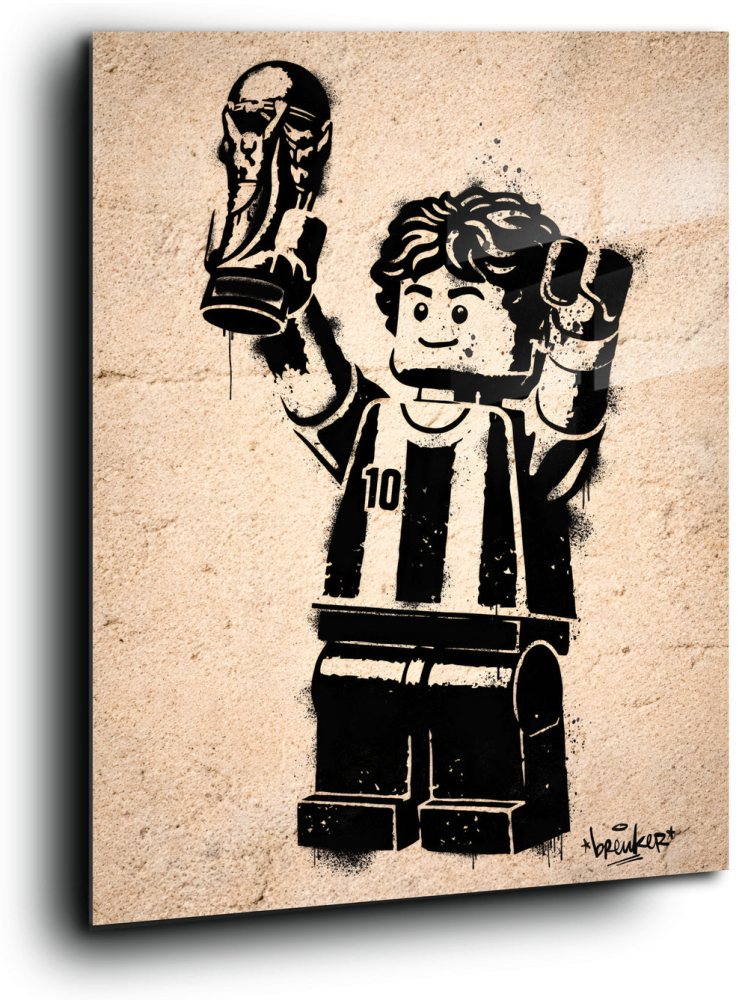 86 World Champion – Argentina Football Legend Pop Art | Hans Breuker