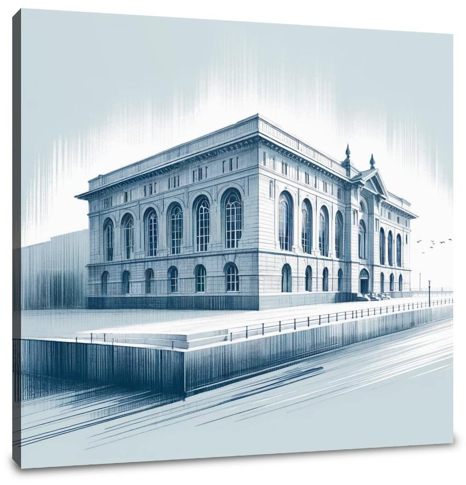 Minimalist Merseyside Maritime Museum Liverpool Canvas