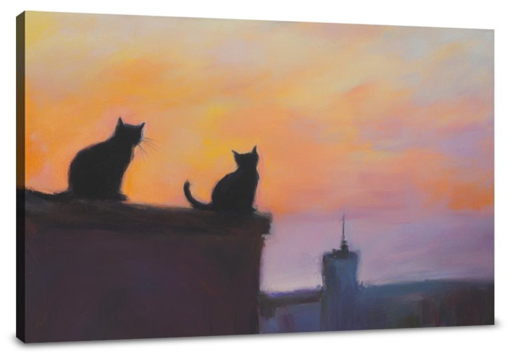 Twilight Cats Canvas