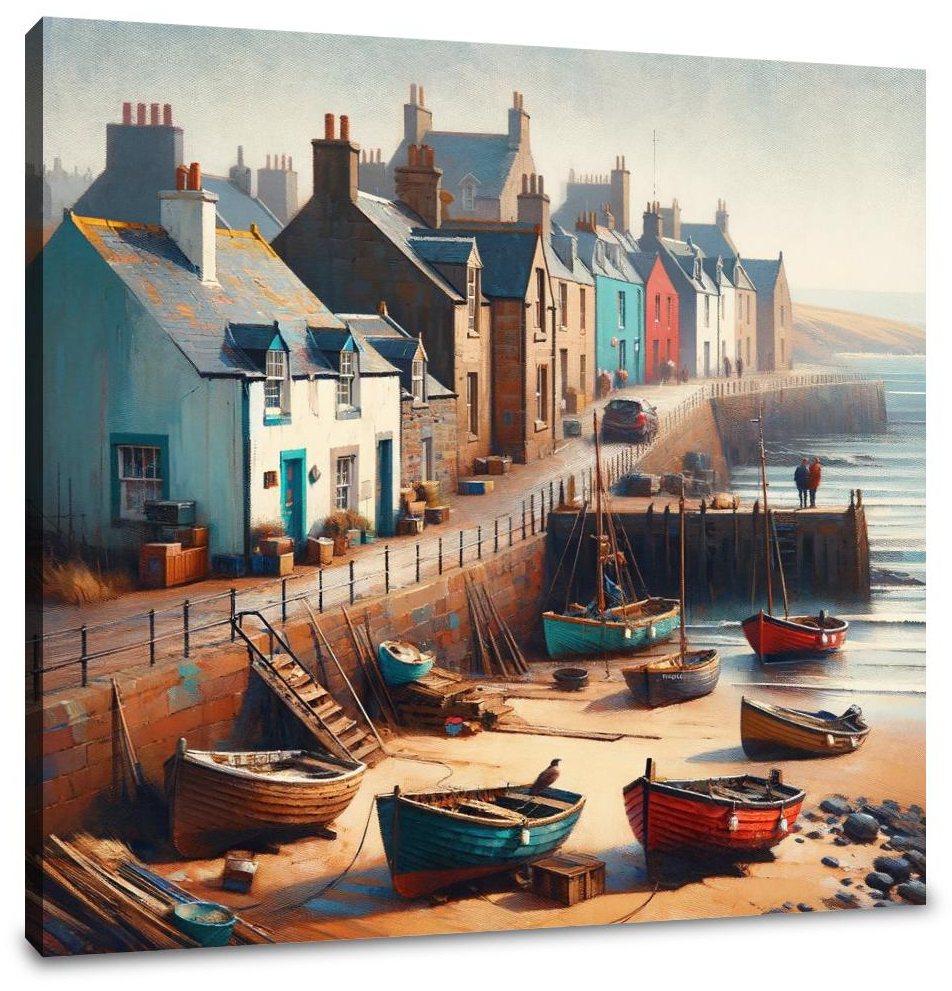 Aberdeen Footdee Haven Canvas