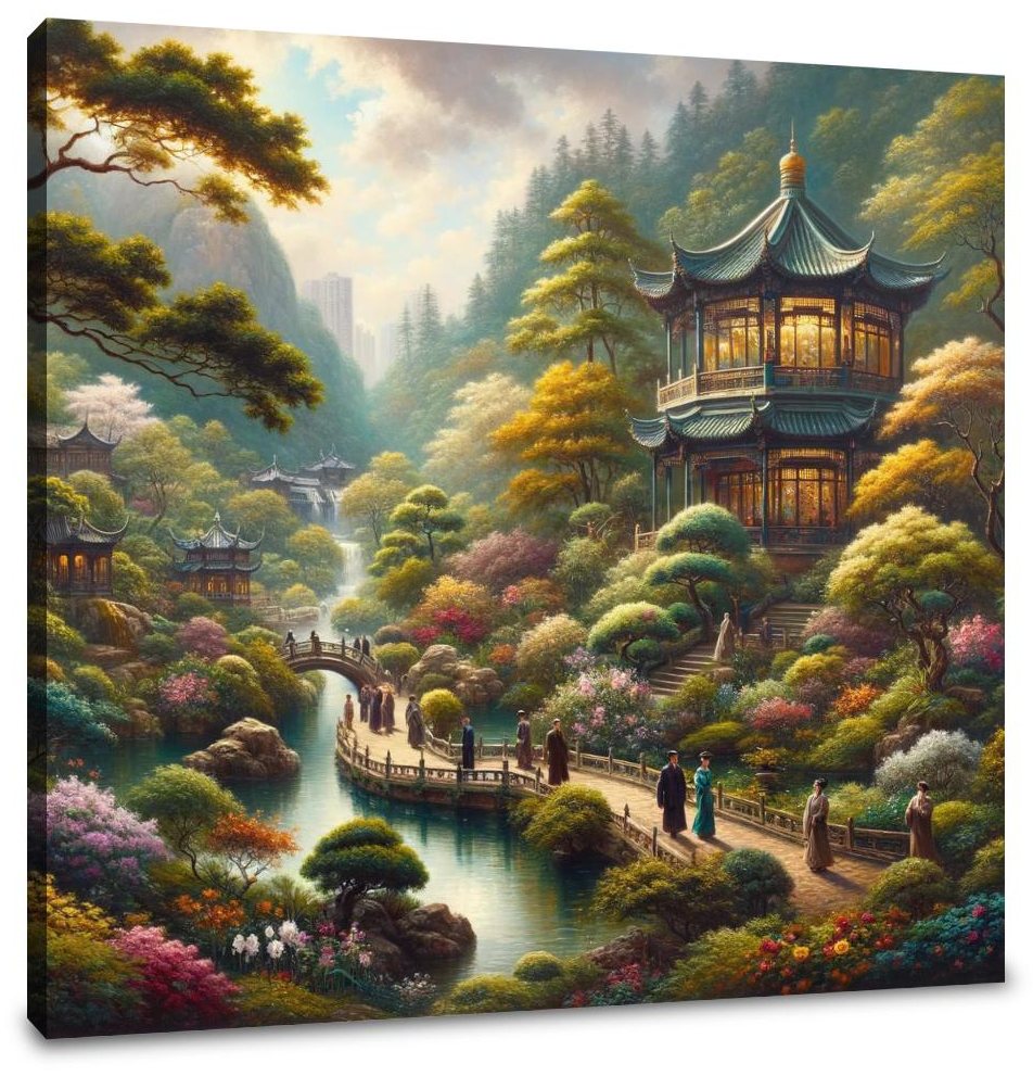 Springtime in Nan Lian Garden Canvas
