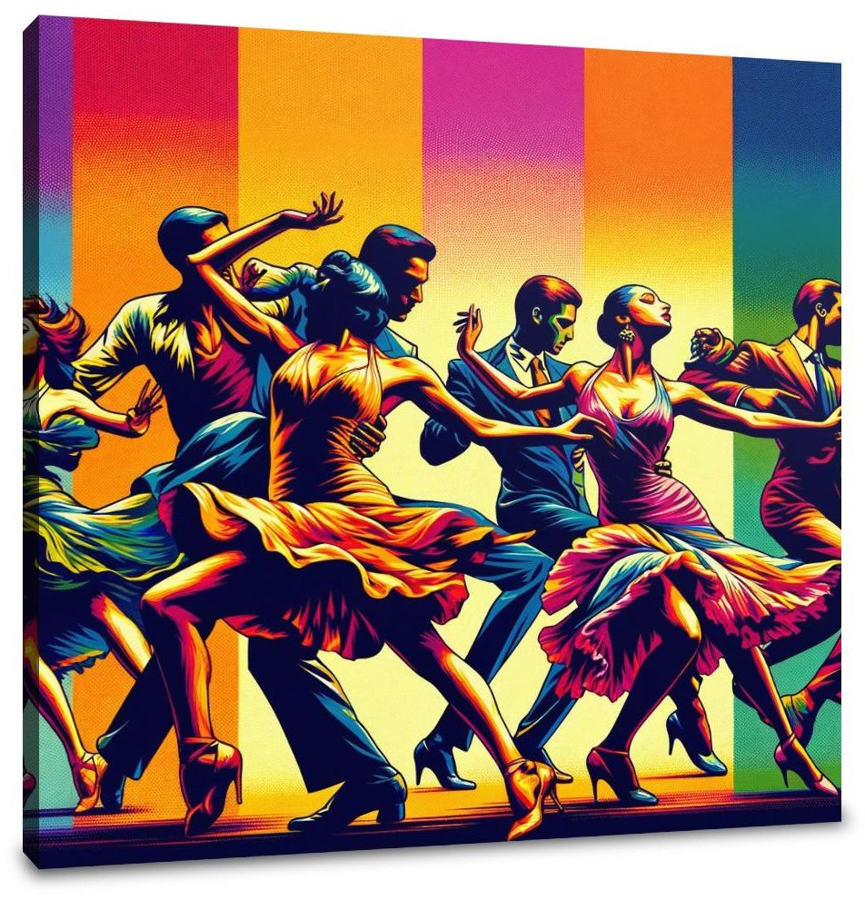 Vibrant Dance Spectrum Canvas