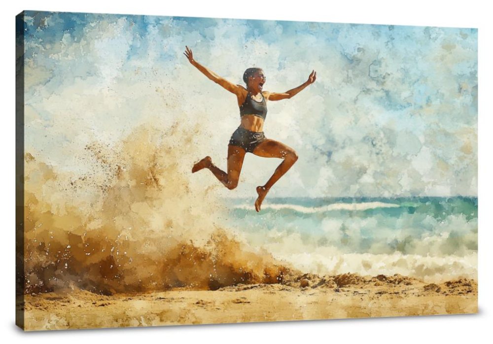 Leap Over Sand Canvas