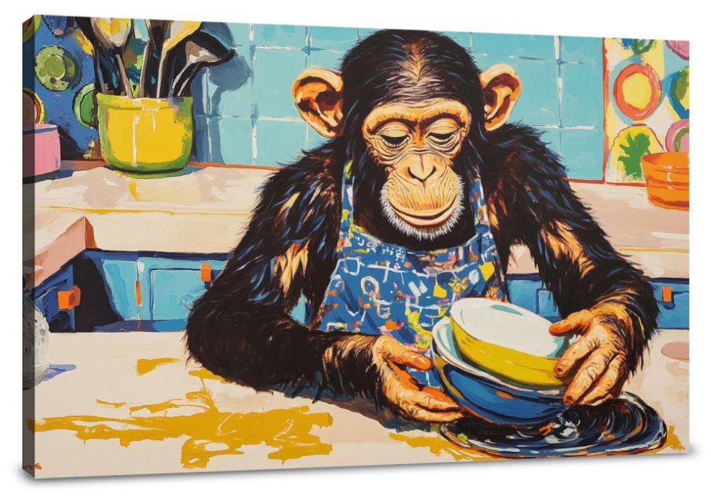 Joyful Chimp Canvas