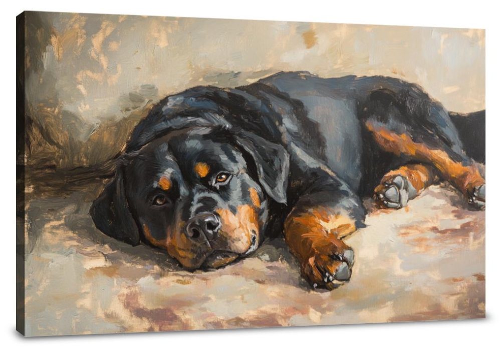 Rottweiler Rest Canvas