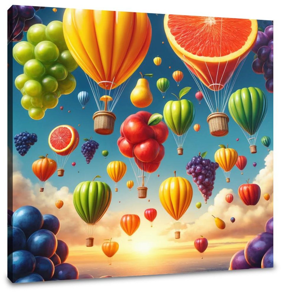 Fruit Balloon Festival Canvas