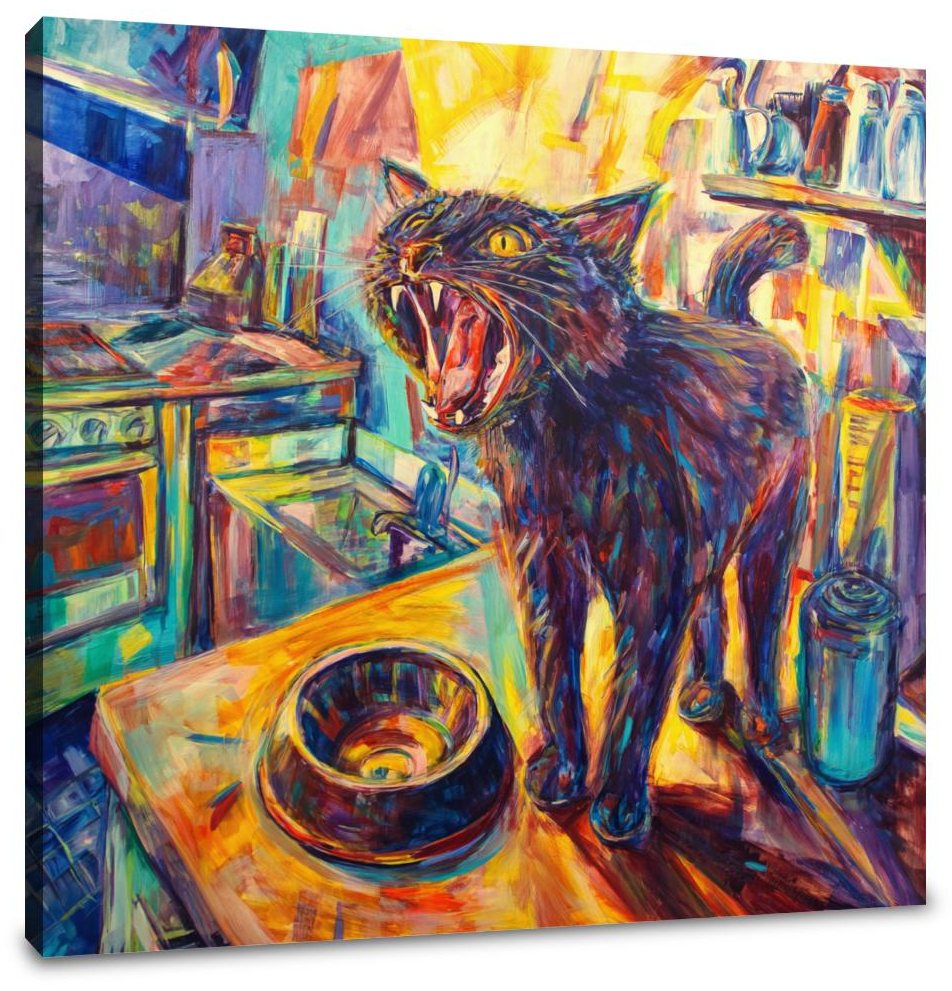 Cat's Dawn Cry Canvas
