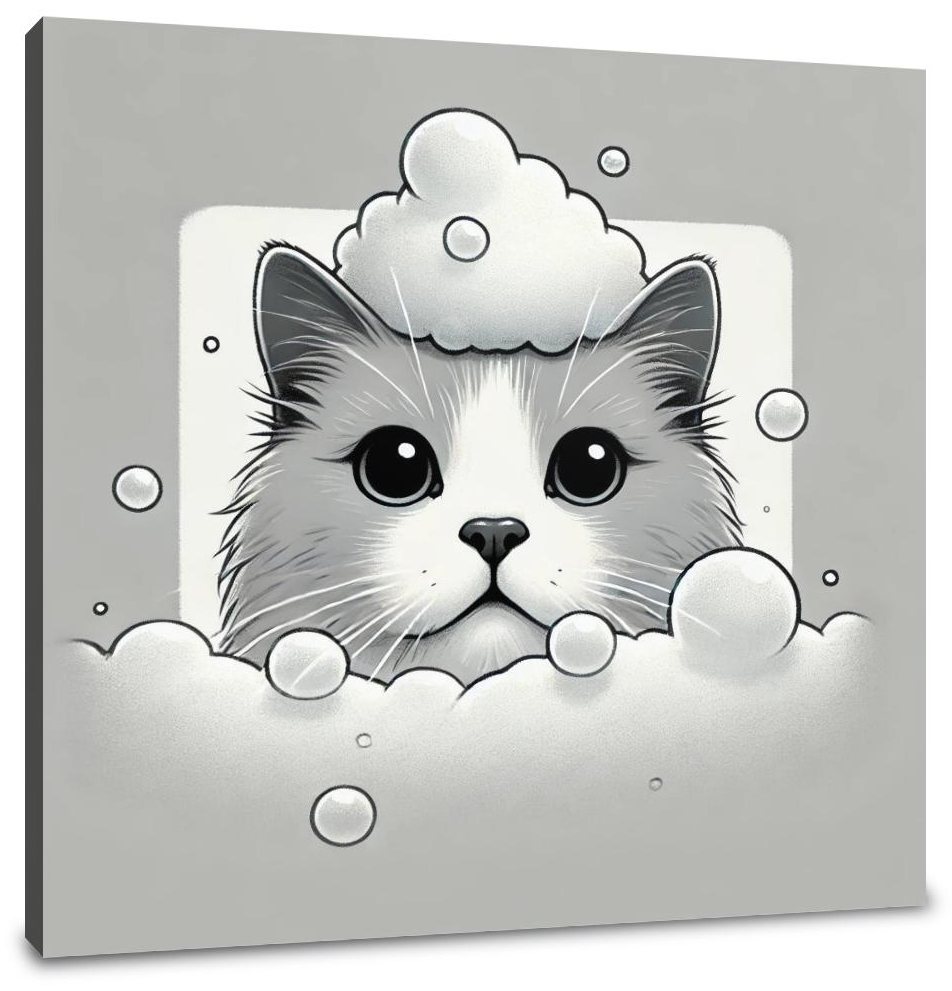 Frothy Crown Cat Canvas
