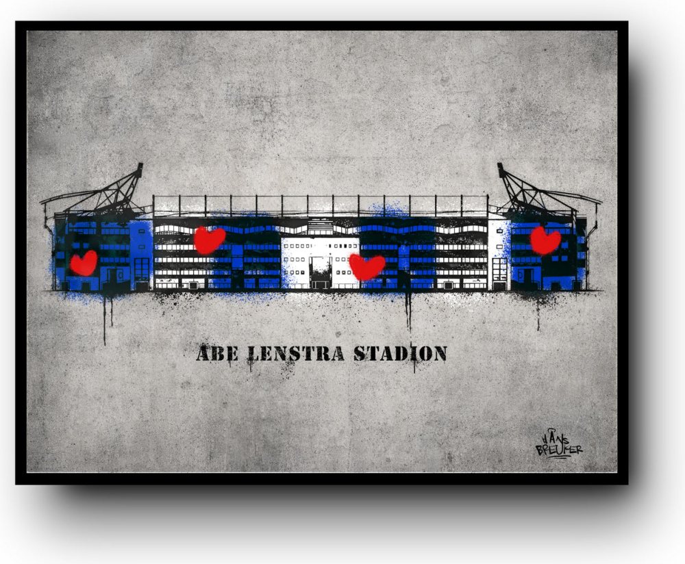 Abe Lenstra stadium stencil art