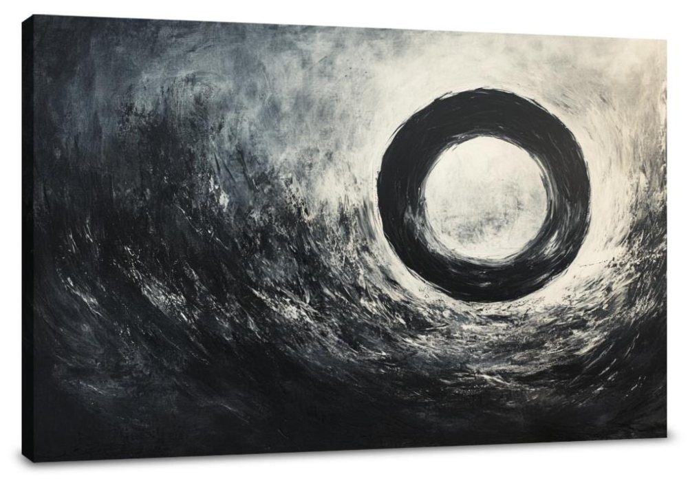 Monochrome Circle Canvas
