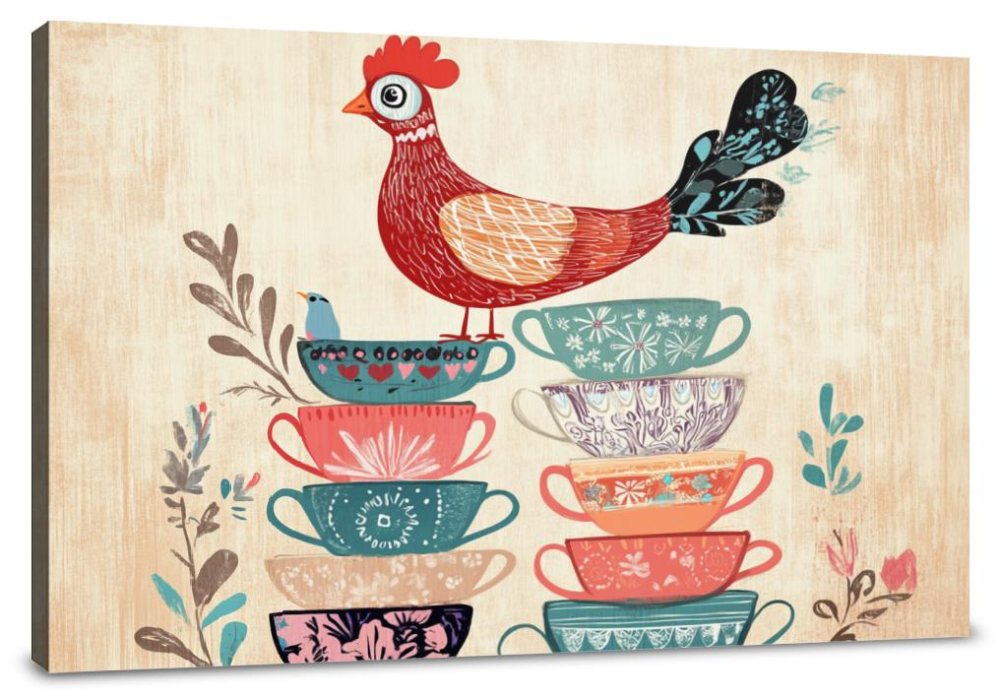 Teacup Hen Canvas