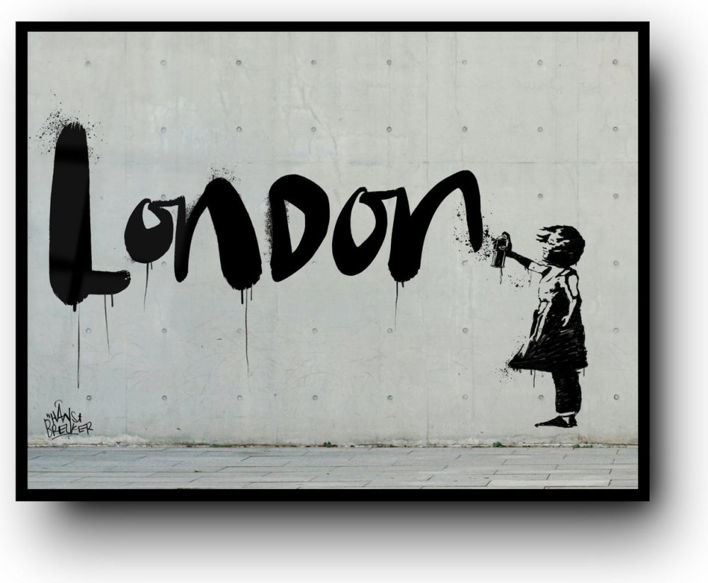 London Spraycan Girl – London Inspired Street Art